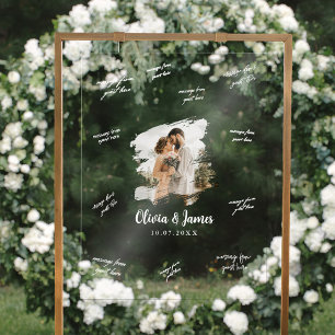 Photo de signature d'invité de mariage