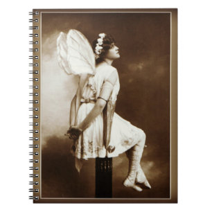 Photo de studio vintage, fée - Cahier à spirale
