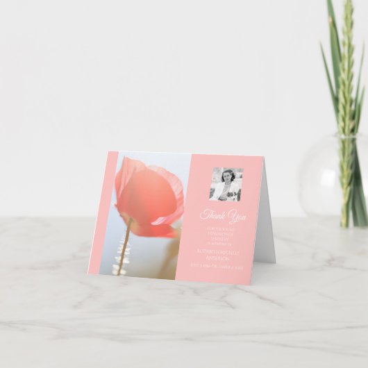 Photo de Sympathy Merci Elegant Red Poppy (Devant)