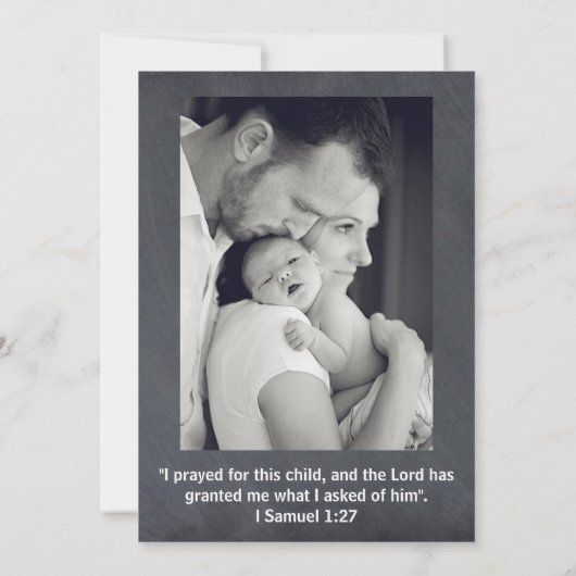 Photo de tableau noir - Faire-part de naissance (Dos)