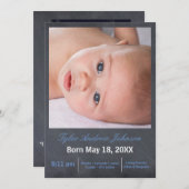 Photo de tableau noir - Faire-part de naissance (Devant / Derrière)