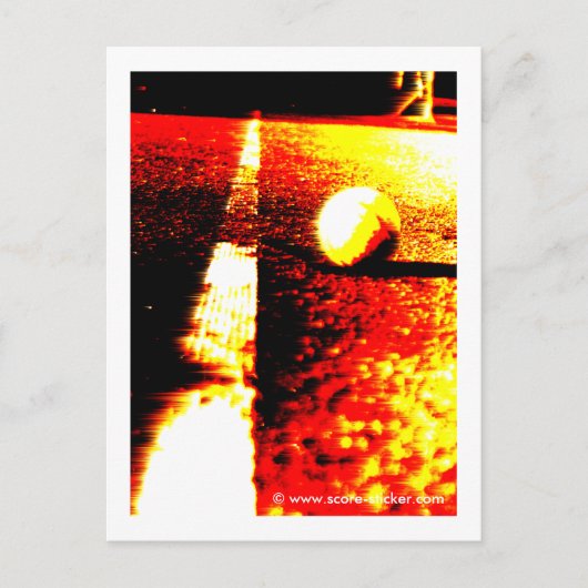 Photo de tennis sur carte postale (Devant)