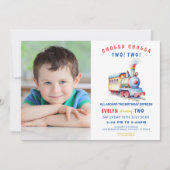 Photo de train modifiable Invitation d'anniversair (Devant)