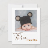 Photo de trois mois Carte Bannière Anniversaire (Devant)
