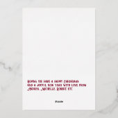 Photo de vacances de Noël à carreaux bordeaux et o (Verso)