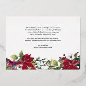 Photo de vacances de poinsettia et de feuilles de (Verso)