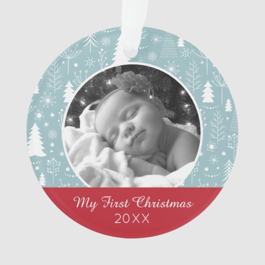 Photo de vacances | Forêt de vacances bleu clair (devant)