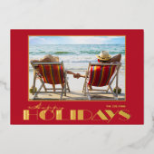 Photo de vacances joyeuses Or (Recto)