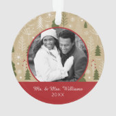 Photo de vacances | Motif de la forêt de Noël (dos)