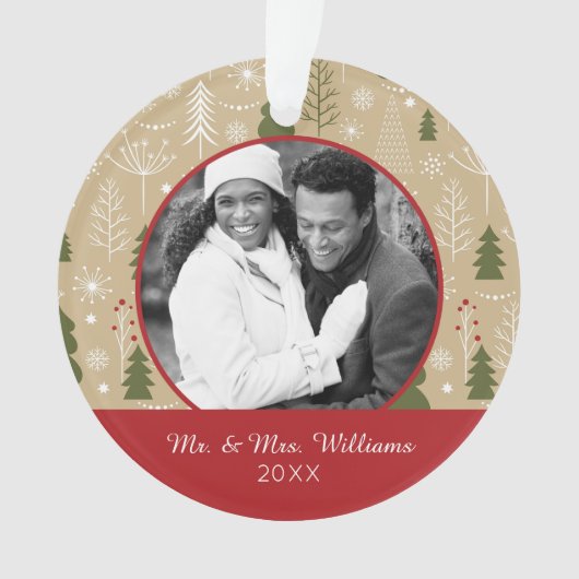 Photo de vacances | Motif de la forêt de Noël (devant)