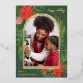 Photo de vacances Poinsettia et verdure (Recto)