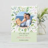 Photo de verdure florale Save the Date (Debout devant)