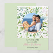 Photo de verdure florale Save the Date (Devant / Derrière)