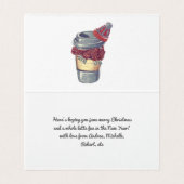 Photo de vœux de Noël pour amateur de café (Inside Unfolded)