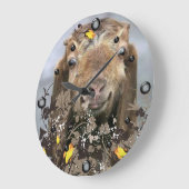 PHOTO DE VOTRE CHèvre Horloge florale (Angle)