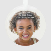 Photo de votre mignonne enfant Cadeau de grand-par (dos)