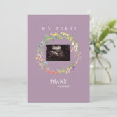 Photo d'échographie de fille Merci bébé Point de v (Debout devant)