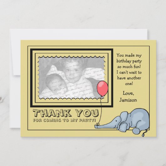 Photo d'éléphant Merci (Devant)