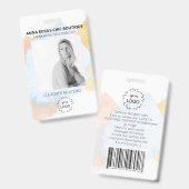 *~* Photo d'employé - Logo - Code-barres du badge (Avant & arrière)