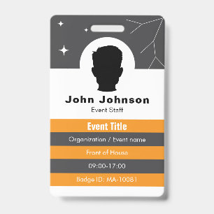 Photo d'employé personnalisé, Code QR, Badge nomin
