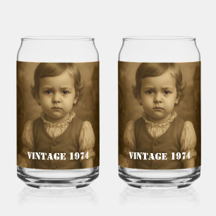 Photo d'enfance personnalisé, Nom & Année Vintage