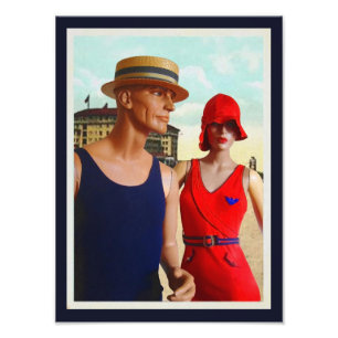 Photo des maillots de bain en laine des années 192