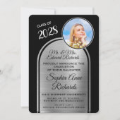 Photo Des Parents Faire-part De Graduation Noire (Devant)