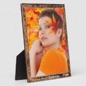 Photo Design de cadre antique en bois Ajouter Plaque pho (Côté)