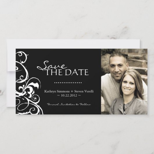 Photo Design Enregistrer La Date Invitation (Devant)