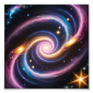 Photo d'étoiles et de galaxies de différentes coul