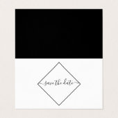 Photo Diamant Noir & Blanc Enregistrer La Carte Da (Extérieur déplié)