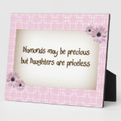 Photo Diamonds and Daughters are Priceless Plaque (Côté)