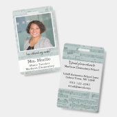 Photo d'identité de l'enseignant de musique Badge  (Front & Back)