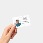 Photo d'identité d'infirmière avec badge simple et (Manuel / portable)
