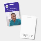 Photo d'identité d'infirmière Badge Logo Simple Bl (Avant & arrière)