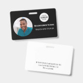 Photo d'identité d'infirmière Badge Logo Simple No (Avant & arrière)
