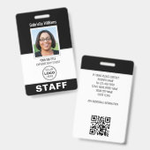 Photo d'identité moderne Badge de sécurité du pers (Avant & arrière)