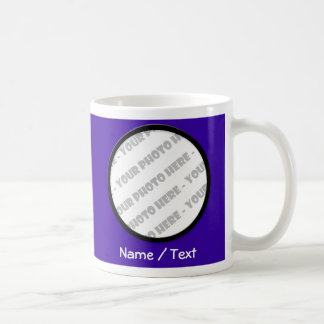 Photo d'indigo et tasse rondes des textes - créez