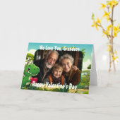 Photo Dinosaur Carte Saint Valentin pour Grand-fil (Fleur jaune)