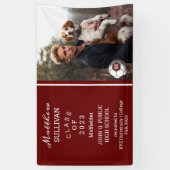 Photo Dk Red Graduation Bannière du joueur de foot (Vertical)