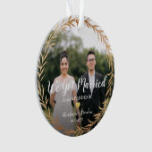 Photo d'or mariée pendant Noël pandémique (devant)