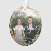 Photo d'or mariée pendant Noël pandémique (devant)