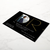 Photo d'or moderne DR Graduation Foil Invitation (Rotation)