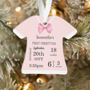 Photo double face du premier Noël de bébé