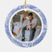 Photo double face personnalisée Ornement de Noël (Dos)