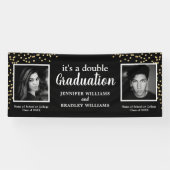 Photo Double Graduation Party Banner (Horizontaal)