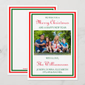 Photo Double Noël - Carte de Noël 5x7 (Devant / Derrière)