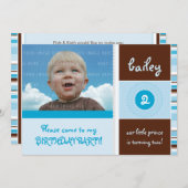 PHOTO DOUCE ANNIVERSAIRE INVITATIONS :: grace 5L (Devant / Derrière)