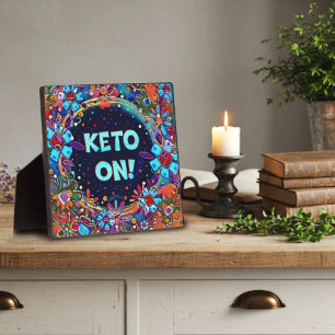 Photo Drôle Cute Keto Floral Sur Plaque Inspirivity