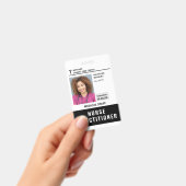 Photo du badge avec code-barres et logo de l'infir (Manuel / portable)